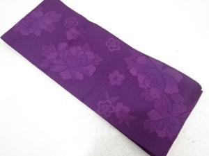 牡丹に桜模様織り出し　浴衣帯